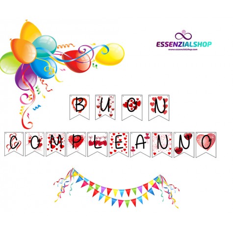 Kit Buon Compleanno Cuori - Striscione per feste Pdf